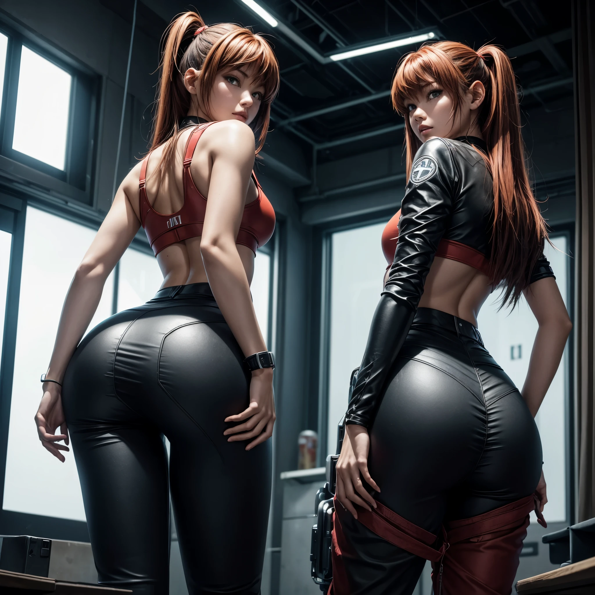 ((((huge ass)))), ((Asuka Langley Shikinami)), ((pantalones de vinilo rojo brillante)), (((pantalones metidos por el))),(), We see it from behind, Uso de un walkman, agachada apoyando sus brazos en una barandilla de un edificio cyberpunk, Ambiente cyberpunk, Vemos su de cerca, ((perfecto)), delgado, small ass, Ella abre su, ((Pelo rojo)), Pelo en coletas, ojos azul claro, ((La mejor calidad)), ((Obra maestra)), ( Altamente detallado:1.3), .......................3D, splendid , (cyberpunk:1.erfecto)) ((vistery small pantyhouse))), vida real, HDR (High Dymanic Range), Trazado de rayos, NVIDIA RTX, Super resolution, Irreal 5, Subsoil Scatter, Texturas PBR, Procesamiento posterior, Anisotropic filtering, Profundidad de campo, Alta nitidez y nitidez, Texturas multicapa, Mapeo de albedo y especular, Sombreado de superficies, Accurate simulation of light-material interactions, proporciones perfectas, Renderizado de octanaje, duotone lighting, ISO bajo, balance de blancos, Gobernante de tercios, Amplia apertura, 8K RAW, high-efficiency subpixels, sub-pixel convolution, glow particles,