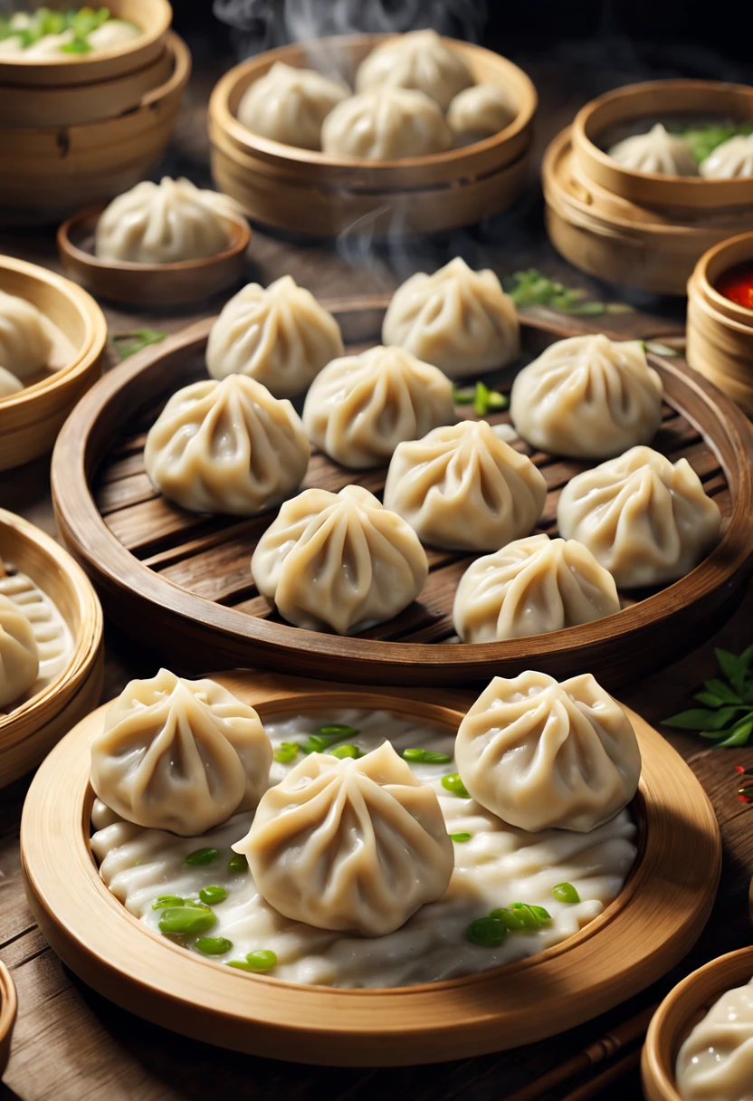 (best quality,4k,8k,highres,masterpiece:1.2),ultra-detailed,realistic,dimsum emoji,cute little dumplings,expressive dumplings,charming dumplings,sweet dumplings,golden dumplings,playful dumplings,steaming hot dumplings,dappled light on the dumplings,soft shadows on the dumplings,savory dumplings,crispy dumplings,juicy dumplings,delicious dumplings,tasty dumplings,bite-sized dumplings,floury dumplings,dumplings with a delightful filling,delicate folding of the dumplings,lively dumplings on a plate,dumplings with different expressions,jolly dumplings,round dumplings,pleasing dumplings,adorable little faces on the dumplings,pinchable dumpling cheeks,colorful dumplings,amusing dumplings,dumplings with eyes and mouths,charismatic dumplings,lovable dumplings,belly-warming dumplings,joyful dumplings,appetizing dumplings,satisfied dumplings,steaming bamboo steamer of dumplings,abundant dumplings.