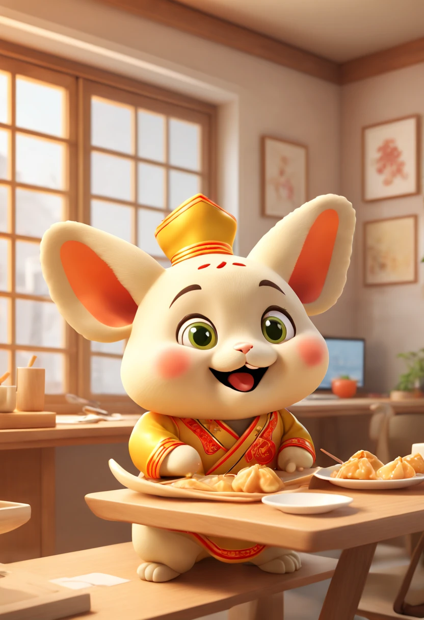 by Richard Scarry, company office, Crescent Dumplings, gyoza, Chinese wontons, octane render, enhance, intricate, (masterpiece, Representative work, official art, Professional, unity 8k wallpaper:1.3)