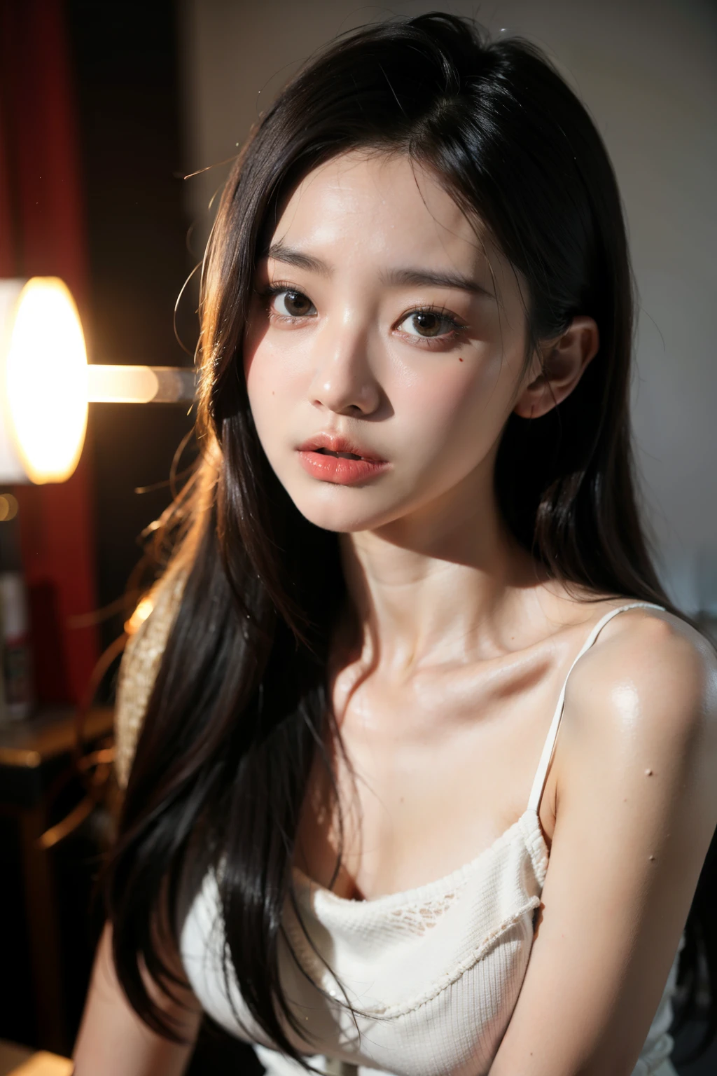hyper realisitc, high detal, 电影灯光, Ray traching, angle of view, Eye level shooting, hyper HD, tmasterpiece, ctextured skin, 4K, Best quality at best，s girl，whaite hair，