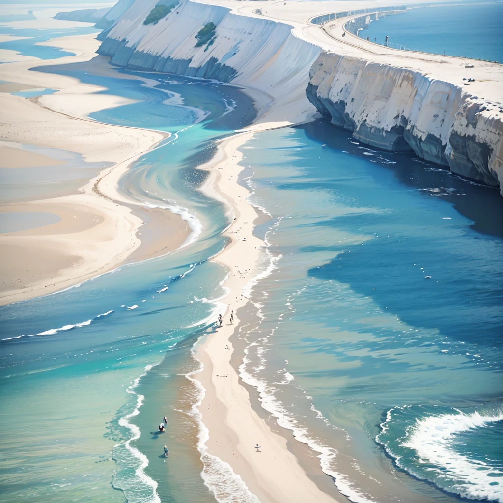 Sunshine Sand Endless sea, clear blue water At the bottom of the picture is the sandy beach