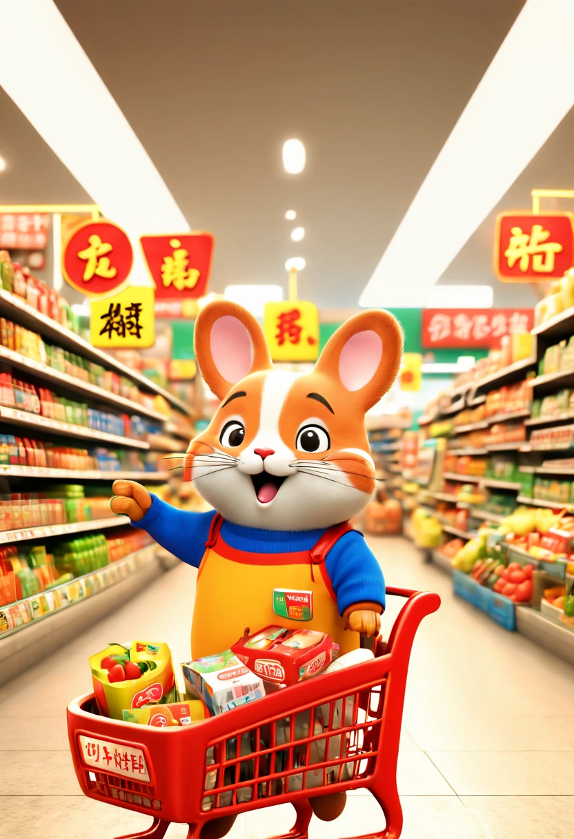 by Richard Scarry, supermarket, Chinese, octane render, enhance, intricate, (masterpiece, Representative work, official art, Professional, unity 8k wallpaper:1.3)
