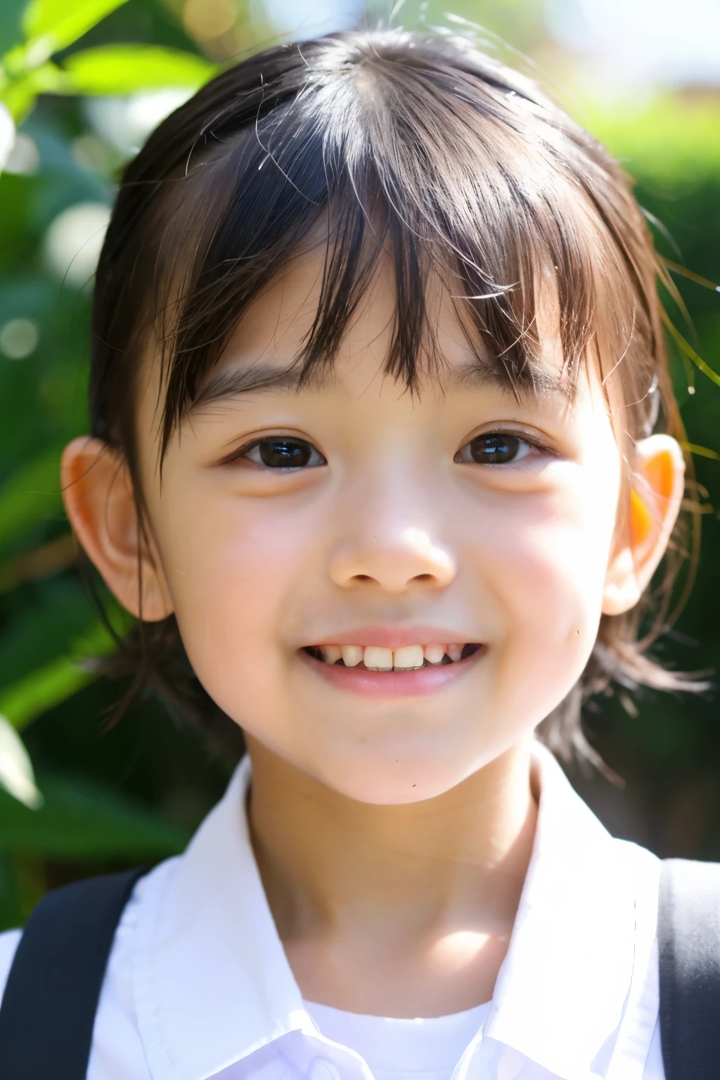 (highest quality, masterpiece), (Beautiful 7 year old Japanese girl), (freckles:0.6), soft light, ponytail