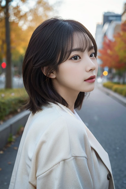 (((a park,profile,looking into the distance with a serious expression))),((japanes,femele,cute little,1 persons)),(White down coat,clean,short-hair),(top-quality,masterpiece:1.3,超A high resolution),(ultra-detailliert,Caustics),(Photorealsitic:1.4,RAW shooting,)Ultra-realistic capture,A highly detailed,High resolution 16K resolution