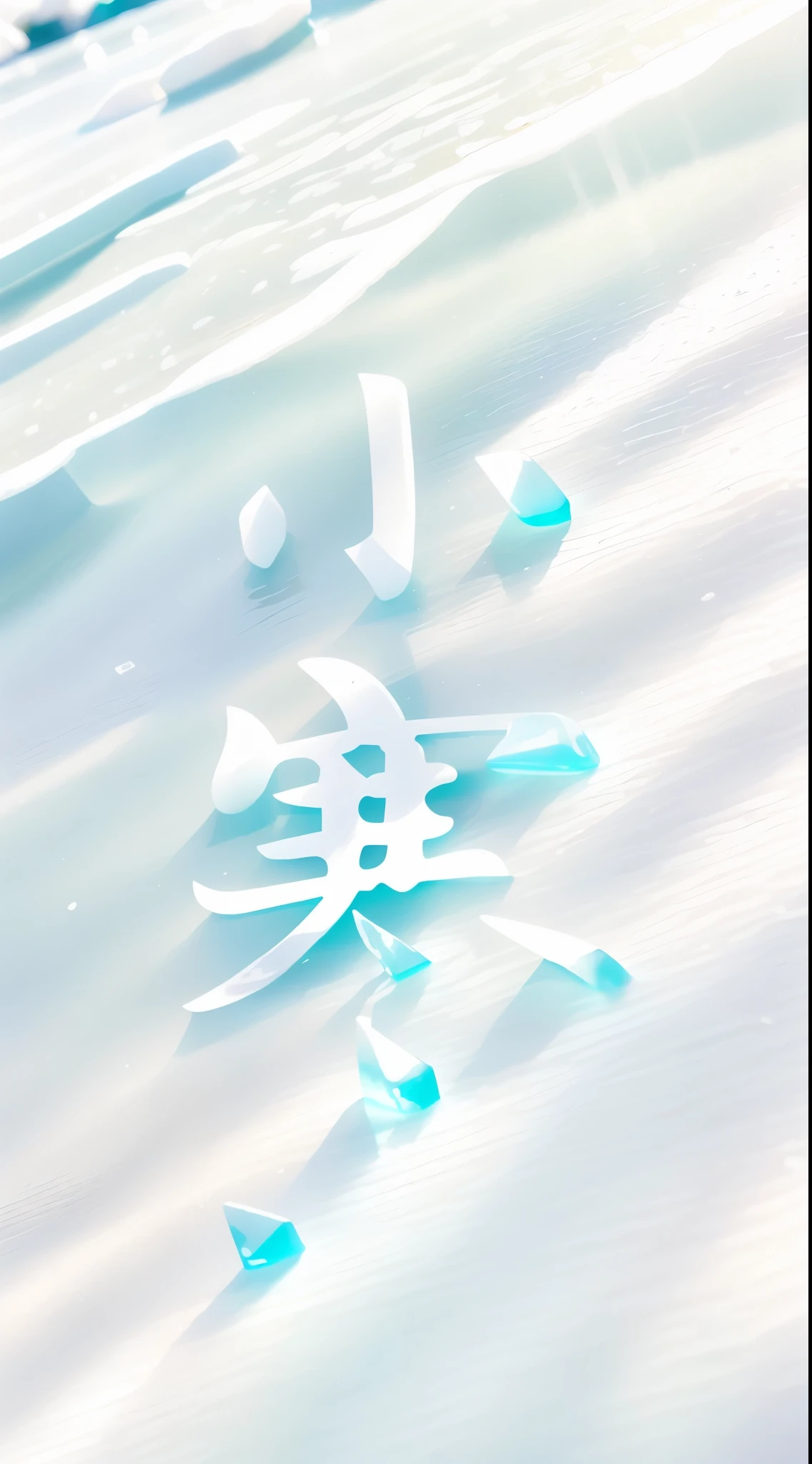 cleanness, cubes,water dripping,Winterig Mountain,Oyuki,blue colorog atmosphere,natural soft light,HD details,Background bokeh/bokeh,very high res,Warm light and shadow