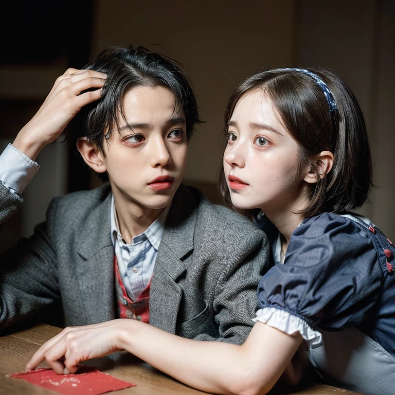(1boy 1girl, alice castrates jabberwock:1.5)