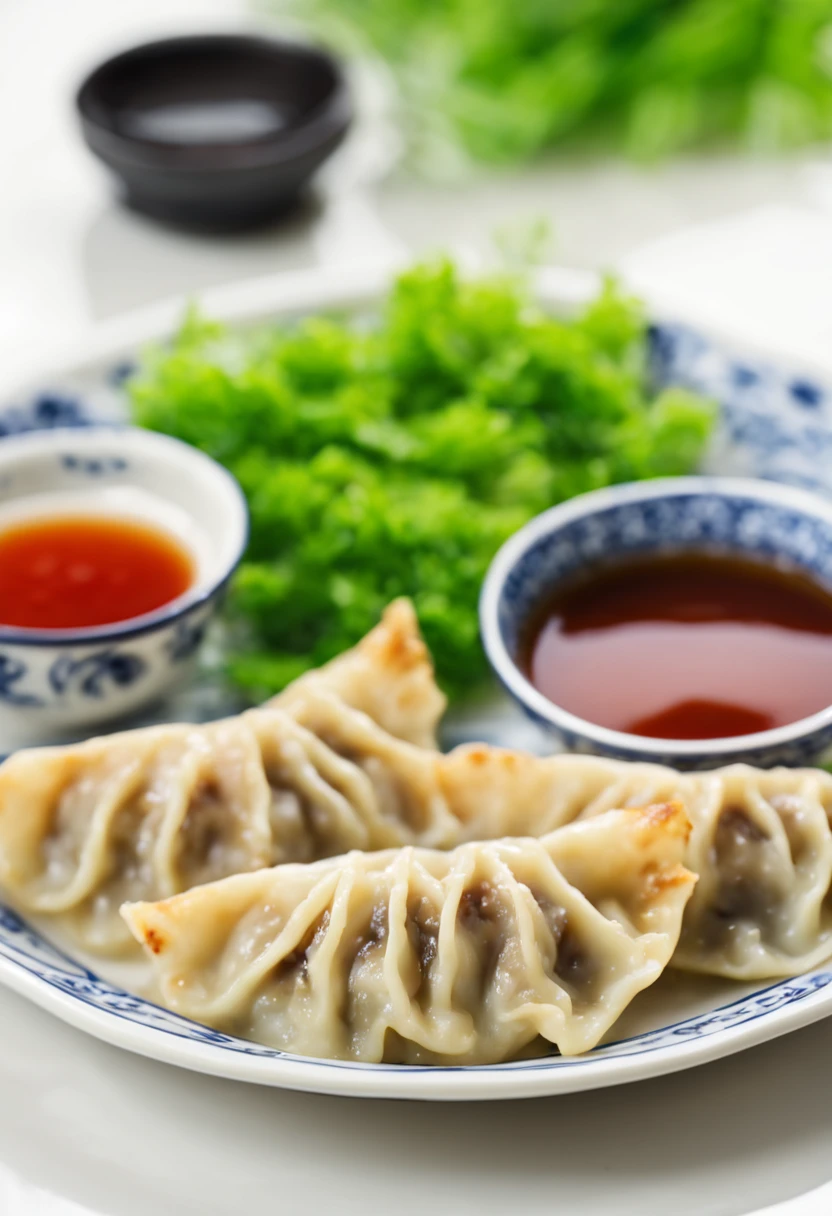 Japanese style gyoza、a closeup