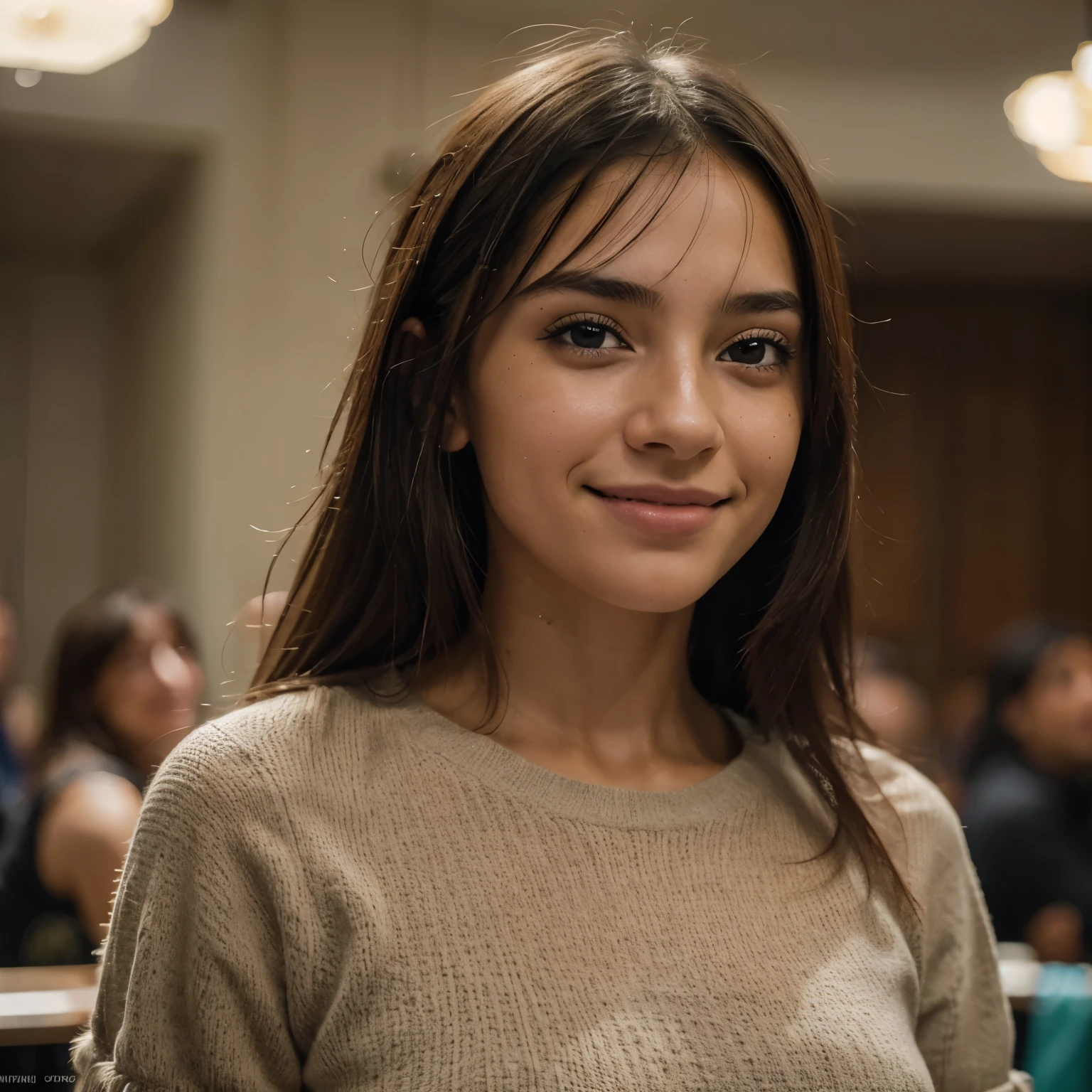 (cuerpo completo:1) of a young girl, Casual inteligente, Sala de servidores de hackers, Cara detallada, ((cool facial expression)), (Cabello liso corto y fino con flecos:1.2), photography ultra detailed, (fotorrealista), (Detalles intrincados:1),(Obra maestra :1), (La mejor calidad:1), ultra-high-resolution, (ojos detallados), (Detailed facial features), HDR, 8K resolution, (Destello de lente:0.5), light from far behind, (They are smiling, cheerfulness)