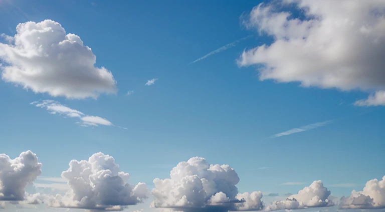 Clear sky blue sky white clouds realistic wind