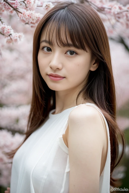 (8K、top-quality、masutepiece、超A high resolution:1.2) (Paul Rubens and Yasuchi Oka's style:1.1) (cherry tree) Photo of one beautiful Japan woman、traditional