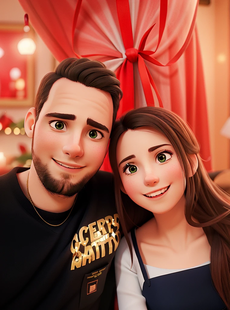 couple in christmas atmosphere