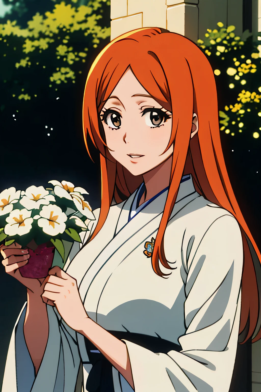 Stunning Orihime Inoue, Ethereal depiction with vivid colors, exquisitedetails, And breathtaking light.