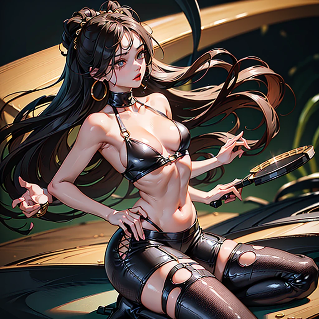 H4K, Ultra-high resolution, masterpiece, Androgynous Goddesses, most, Nice face, fine grain, Detailed lips, Very long hair, Straight hair, Very long hair, Beautiful Hair, Wearing nothing, Big Breasts, Futanari, Ultra-Realistic Details, masterpiece, Dropped at the foot of a spring on a hill, Full Body Shot, that'At the top of the hill, Look forward, Are standing, Multipose, group.,