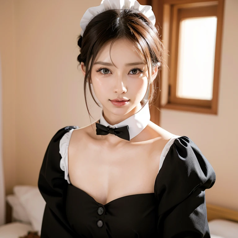 The maid who asks for a kiss from you