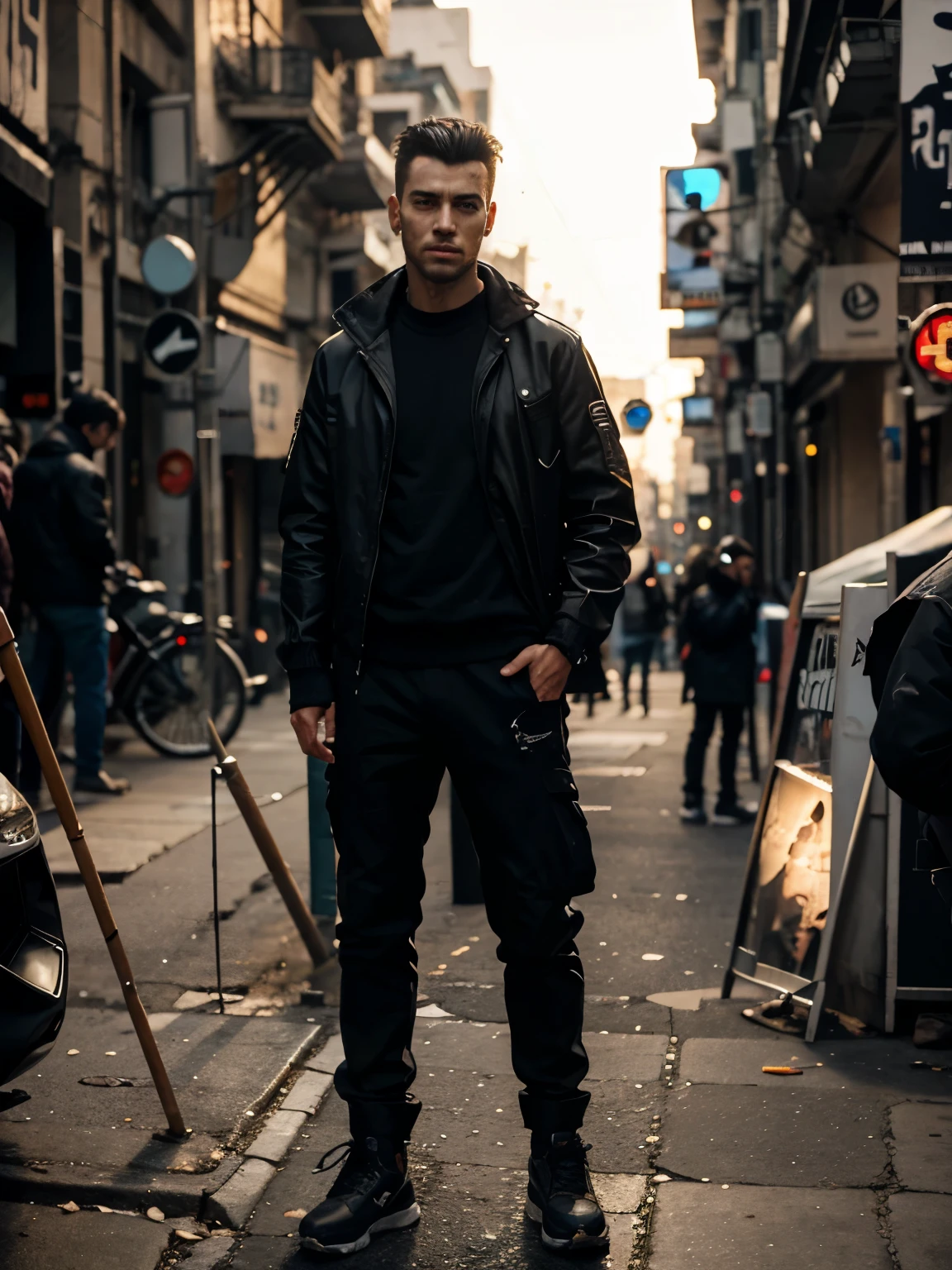 Change background cyberpunk handsome
boy, realistic face, 8k, ultra realistic,