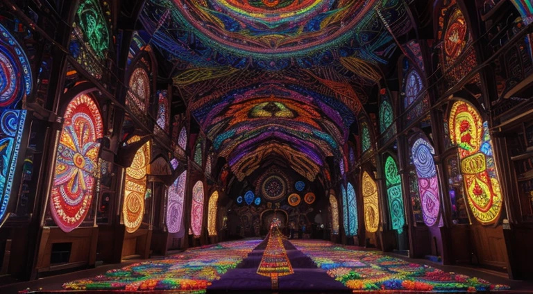 ((Psychedelic))(best quality) the grateful dead band, (trippy) playing on magic mushrooms, (hallucinating fractals) HDR, 4K