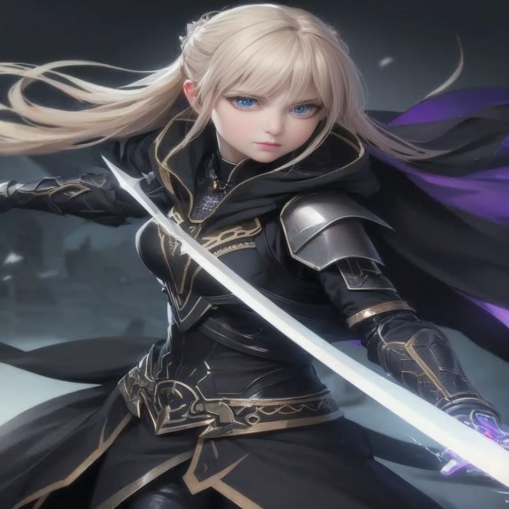 Close-up of a woman holding a sword in a dark room, extremely detailed ArtGerm, shadowverse style, Artorian Pendragon, inspired by Li Chevalier, Gorgeous Female Paladin, ArtGerm. high detailing, Anime art wallpaper 8k, Portrait of a female anime hero, ArtGerm detailed, female action anime girl