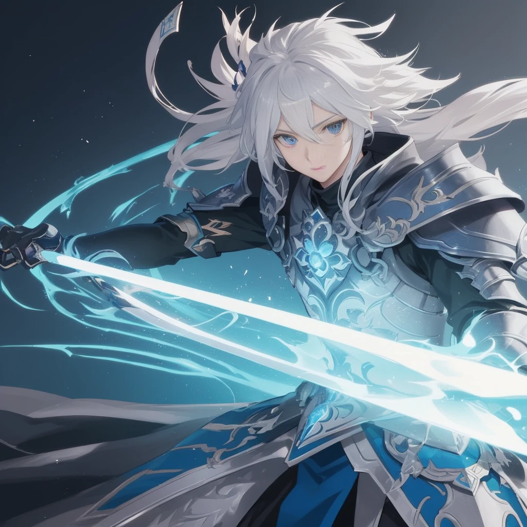 Close-up of a person holding a sword in a dark room, keqing from genshin impact, Detailed key anime art, Warrior of Light, genshin impact character, thancred waters in style of wlop, Detailed Digital Anime Art, 2. 5 d cgi anime fantasy artwork, ultra detailed game art, crisp clear rpg portrait, Stunning character art