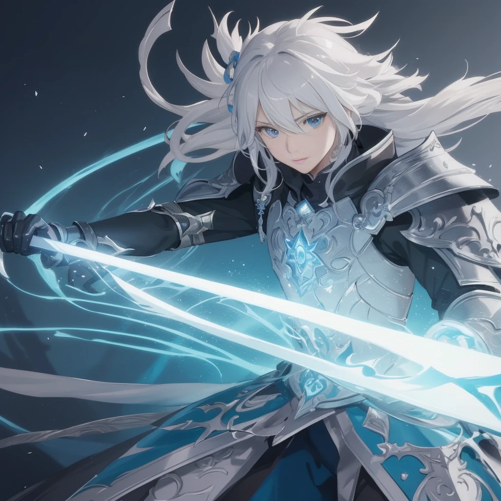 Close-up of a person holding a sword in a dark room, keqing from genshin impact, Detailed key anime art, Warrior of Light, genshin impact character, thancred waters in style of wlop, Detailed Digital Anime Art, 2. 5 d cgi anime fantasy artwork, ultra detailed game art, crisp clear rpg portrait, Stunning character art