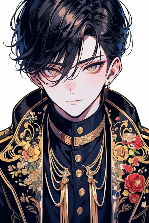 Unparalleled beauty,face perfect、、Magazine covers、(male people、male peopleだけ),Perfect Eye、high-school uniform、Golden Eyes、Luxury brand clothes、Outerwear、ファッションmodeled、actor、modeled、brand costumes、well-trained physique、provocative smiling、well-muscled、,