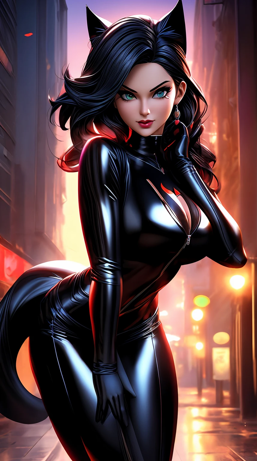 Cat woman, Marvel, disney render, promotional images, trending on character design, cgsociety 9, disney 2d animation still, 3 d animated movie, cgi animated, 🌺 cgsociety, promotional render, film art of character design, 3 d render official art, cgi animation