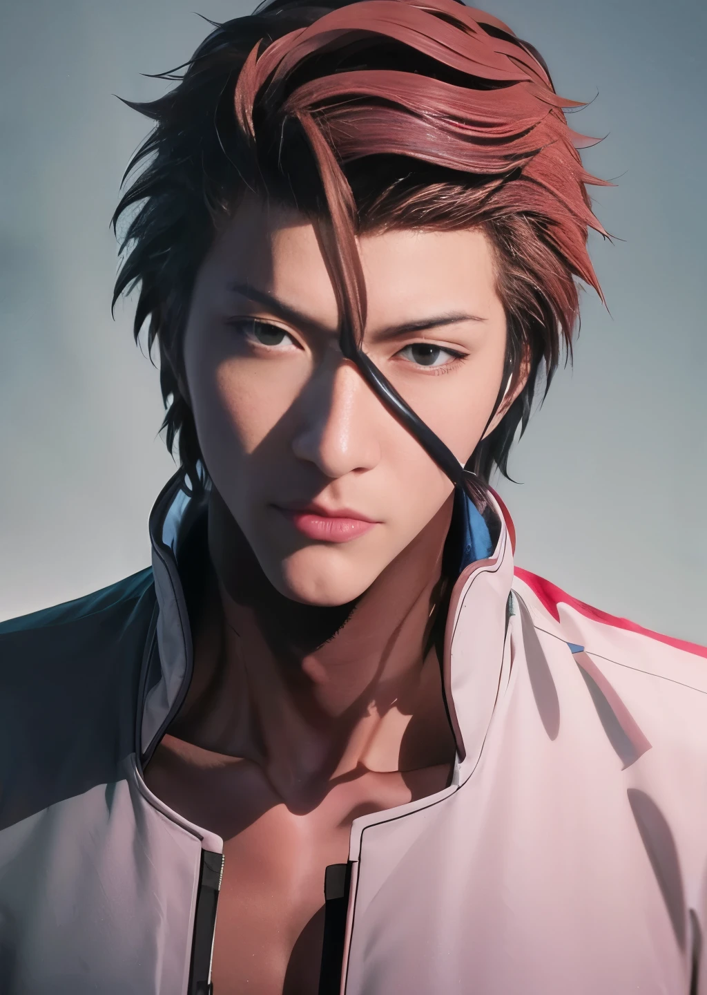 Hyperrealistic version of Sosuke Aizen, hyperdetailled, hyperrealistic