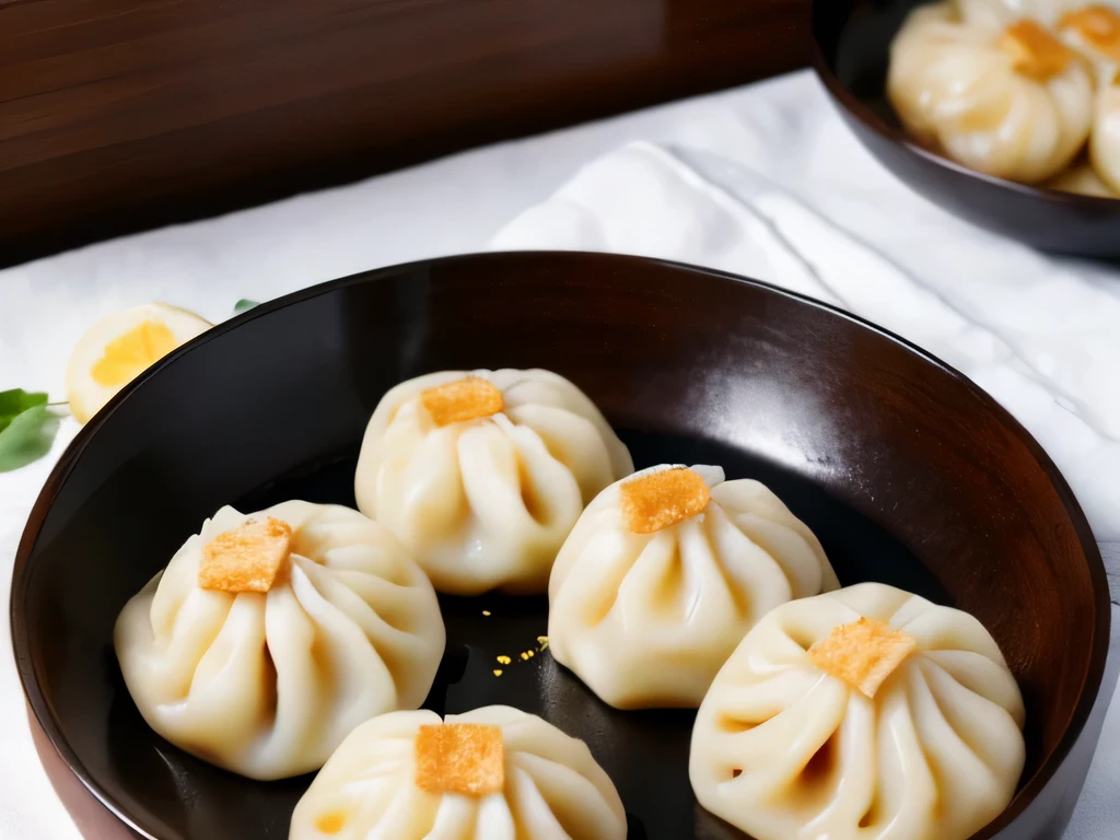 A plate of dumplings,A lot of dumplings,Chinese dumpling food,cooked dumplings,Clear public areas,tmasterpiece