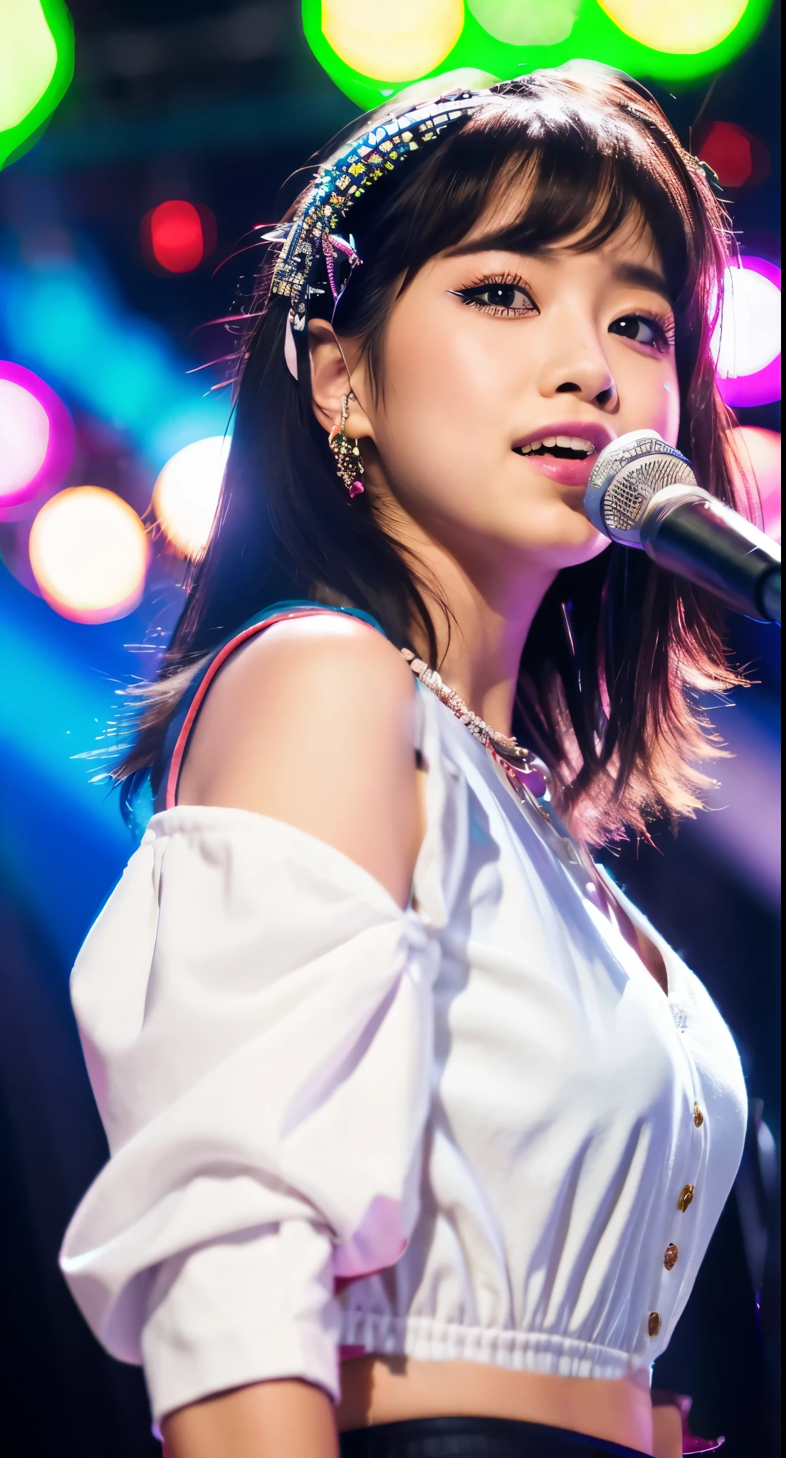 white idol costume、top-quality