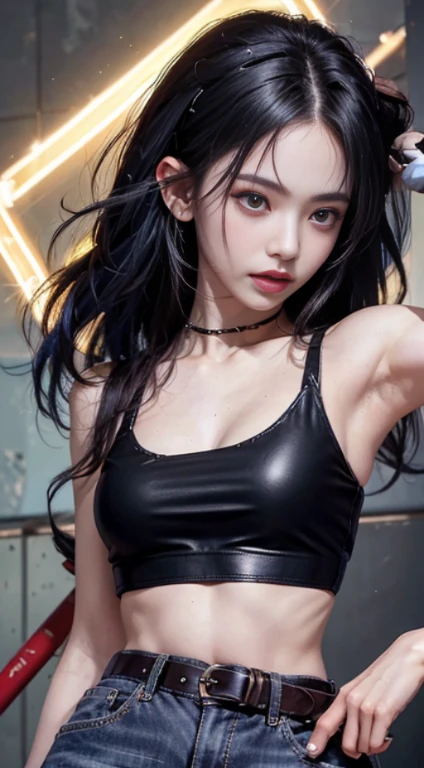 2 young girls, solamente, (NSFW), Cute 18-year-old girls in twin tails, ((cuerpo femenino perfecto)), (Maquillaje de cara linda), multiple (cabello color arco iris: 1.2), (Hermosos ojos azules detallados: 1.6), (Ojos fotorrealistas: 1.6), feliz, Ucraniano, (Small body), ((small hips)), ((white pale skin:1.2)), (Micro bikini y top de tubo: 1.2), (Pantimedias mate: 1.6), (("TRON LEGACY ciudad futurista" fondo de estilo)), (Noche:1.2) NSFW