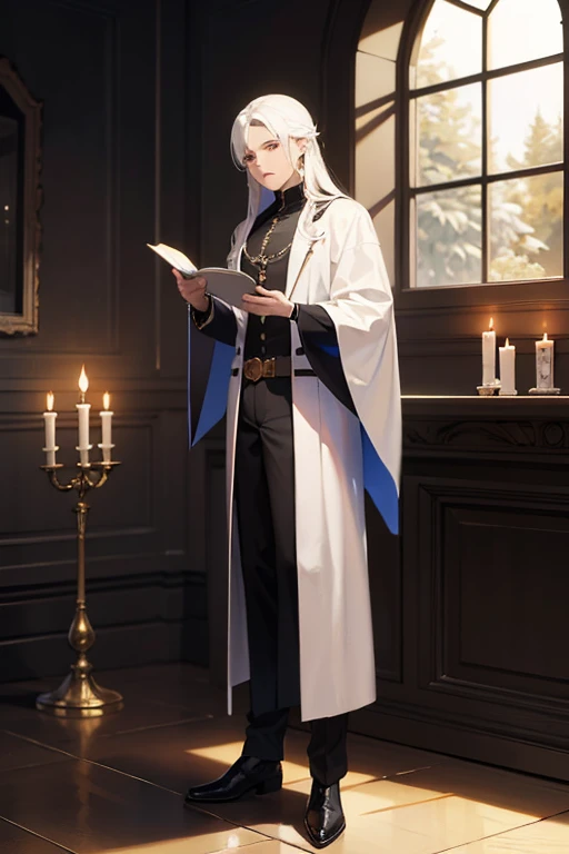 And I turned to see who was talking to me. And when I turned, I saw seven golden candlesticks; and in the midst of the seven candlesticks, one like the son of Home, clothed in a long garment down to his feet and girded about his chest with a golden belt. And his head and hair were white like white wool, like snow, and his eyes were like a flame of fire; and his feet were like shining brass, as if he had been refined in a furnace; and his face was like the sun, when in its strength it shines. He is Jesus, with the fart part completely closed.