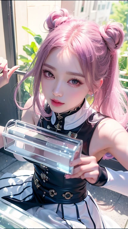 (8k, RAW photo, photorealistic:1.25) ,( lipgloss, eyelashes, glosace, glossy skin, best quality, ultra highres, depth of field, chromatic aberration, caustics, Broad lighting, natural shading,Kpop idol) looking at viewer with a serene and goddess-like happiness,