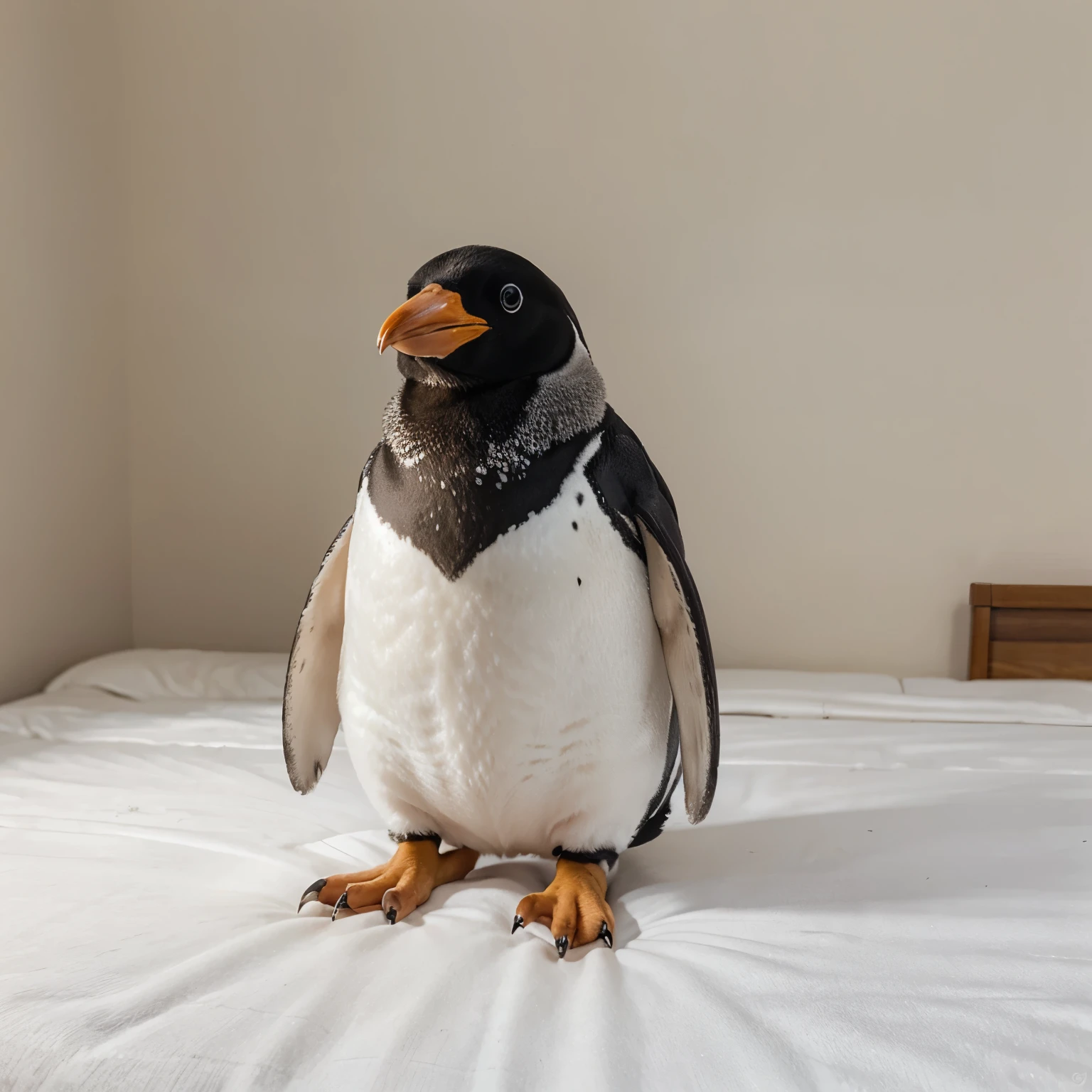 penguin drawn in pencil