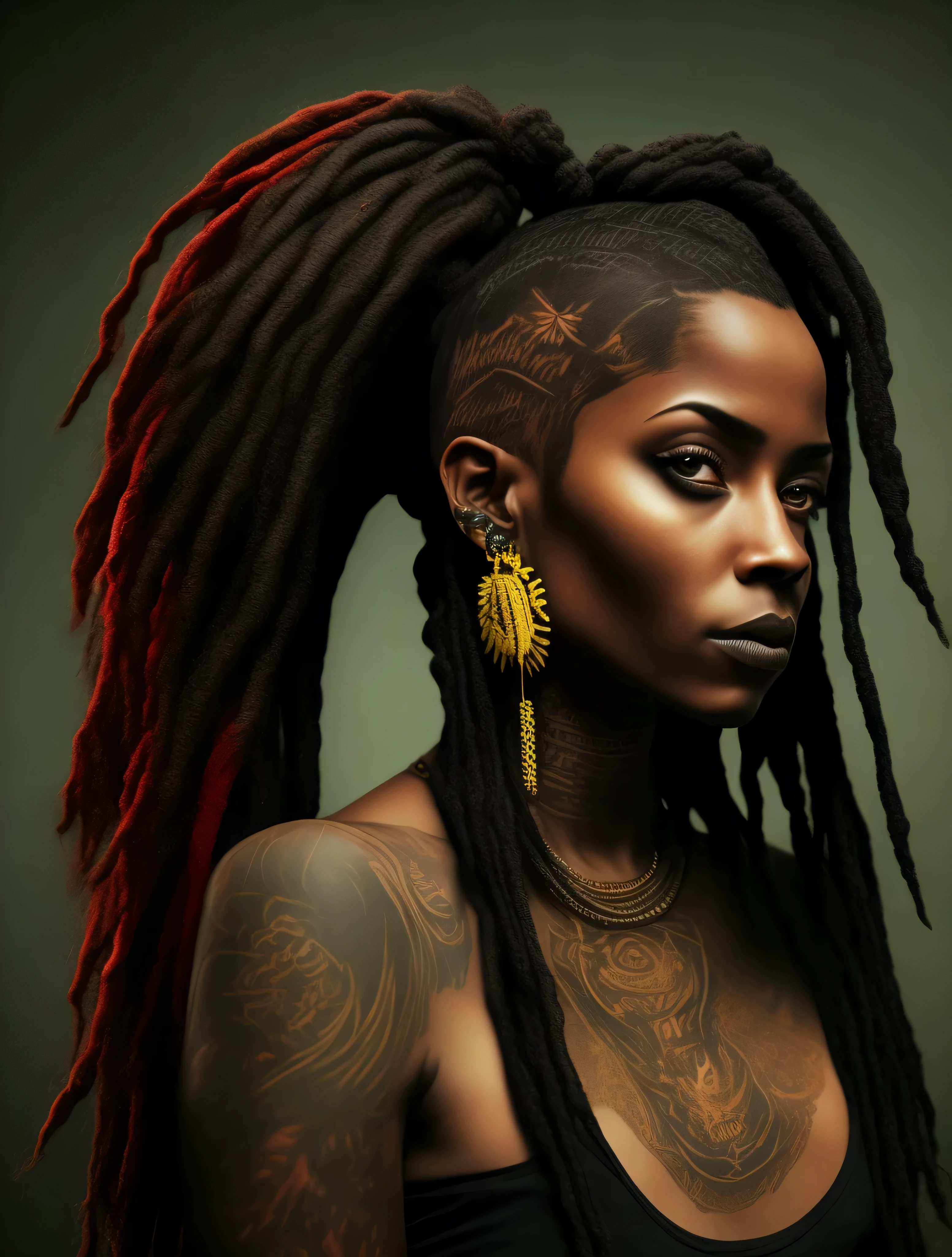 photorealistic photography of three beautiful African women ((pele negra)) (Agora mesmo, defined athletic bodies, sem roupa) com roupas em, (tatuagens cyberpunk, Poses). High detail, 8k, ultrarrealismo, Dolby Vision, ray tracing, detalhes finos, ultra-detalhado, Canon EOS 7