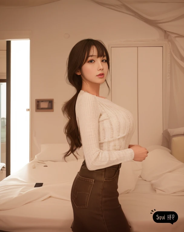 Couple woman in skirt posing on bed in bedroom, Korean girls, gorgeous young korean woman, Thin waist and thick hips, beautiful south korean woman, korean woman, thicc, Good young girl, beautiful young korean woman, Attractive posing, Wear tight clothing, asiagirl, beautiful asiagirl, cute women, 2 4  old female model