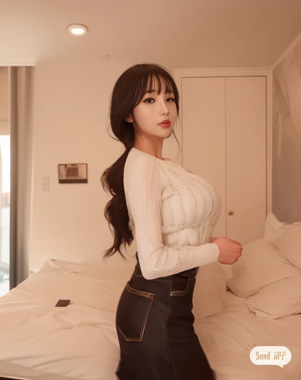 Couple woman in skirt posing on bed in bedroom, Korean girls, gorgeous young korean woman, Thin waist and thick hips, beautiful south korean woman, korean woman, thicc, Good young girl, beautiful young korean woman, Attractive posing, Wear tight clothing, asiagirl, beautiful asiagirl, cute women, 2 4 year old female model