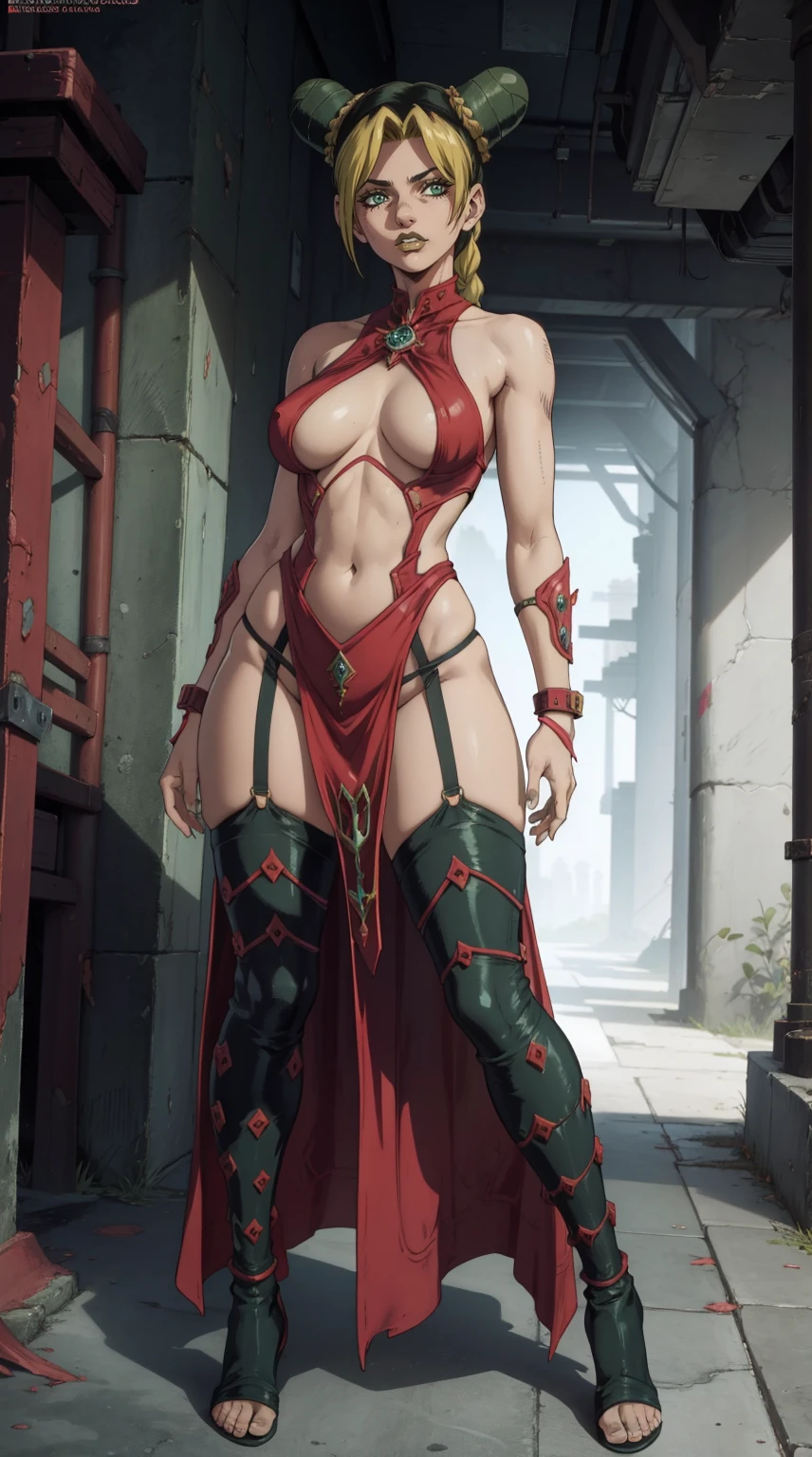 Jolyne Anime, standing, lust, slutty, horny, bare breasts, mini thin panties, stockings with garter belt, wide hips, in a red dress with a headpiece on, by Alexander McQueen, alexander mcqueen haute couture, inspired by Alexander McQueen, red biomechanical dress, thierry mugler, avant garde fashion model, wearing louis vuitton armor, snake woman hybrid, avant garde supermodel, futuristic fashion, hot reptile humanoid woman, steven klein, snake human hybrid, wearing futuristic, wayne barlowe concept art, wayne - barlowe, wayne barlowe detailed, wide angle. wayne barlowe, wayne douglas barlowe, by Roger Dean, by Wayne Barlowe, style of wayne barlowe, inspired by Wayne Barlowe, wayne barlowe greg rutkowski