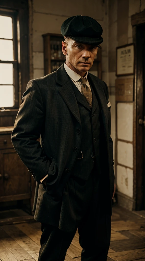 a horse in a human shape wearing peaky blinders clothes