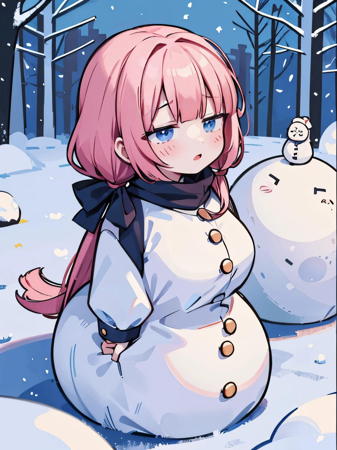 Very troubled face、droopy eyes、pale complexion