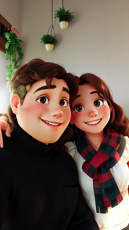 Beautiful, happy in a rosy place