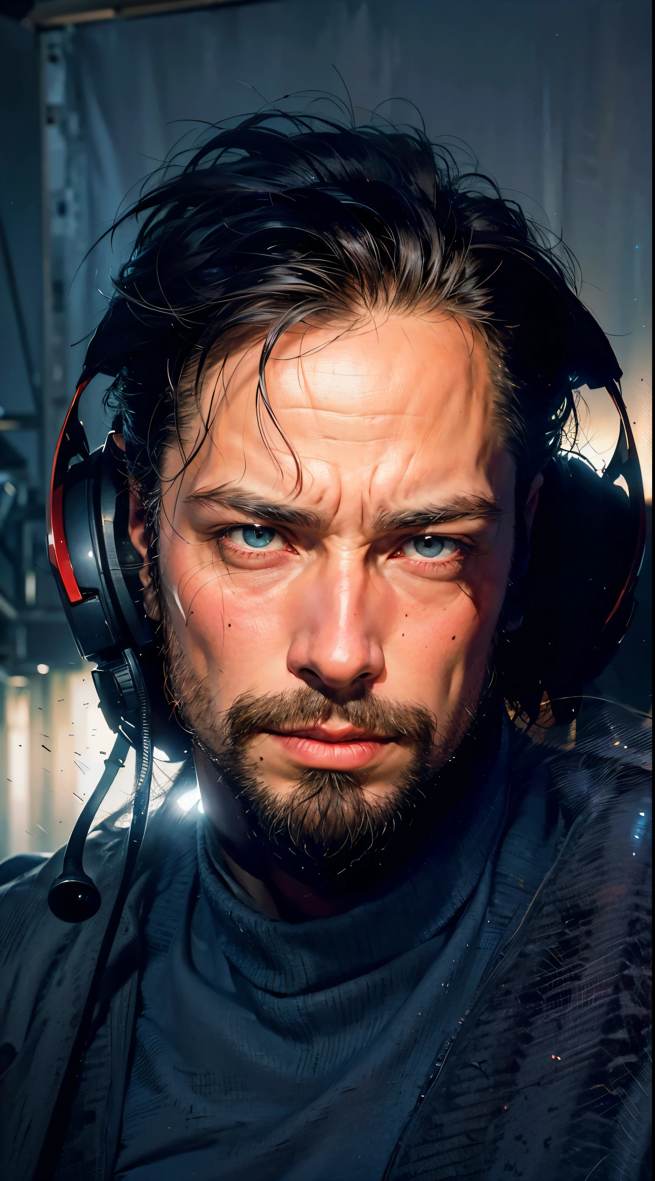 (8k, RAW photo, highest quality),(epic realistic:1.5), 1boy, tough looking guy, handsome man, chiselled jaw, giga chad, caucasian, slick back hair, (smirk), grin, ((bright red eyes)), photorealistvil look), business suit, lovecraft, holding a glass, 1900s, intricate details,cinematic, dark studio,(hdr:1.5),detailed, looking at viewer