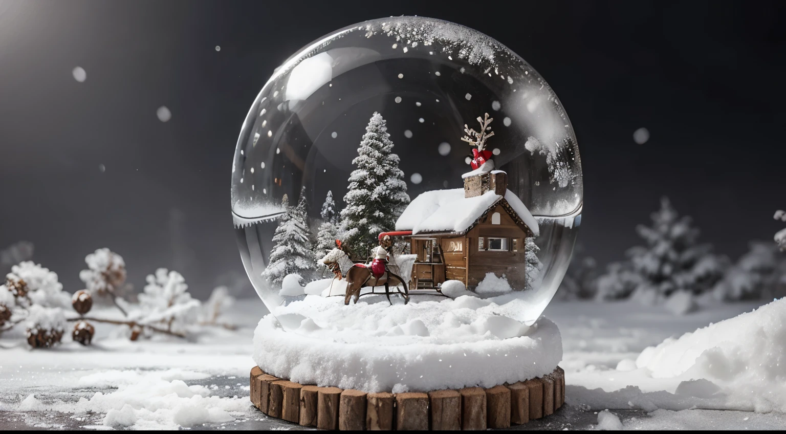 winter snow globe for christmas