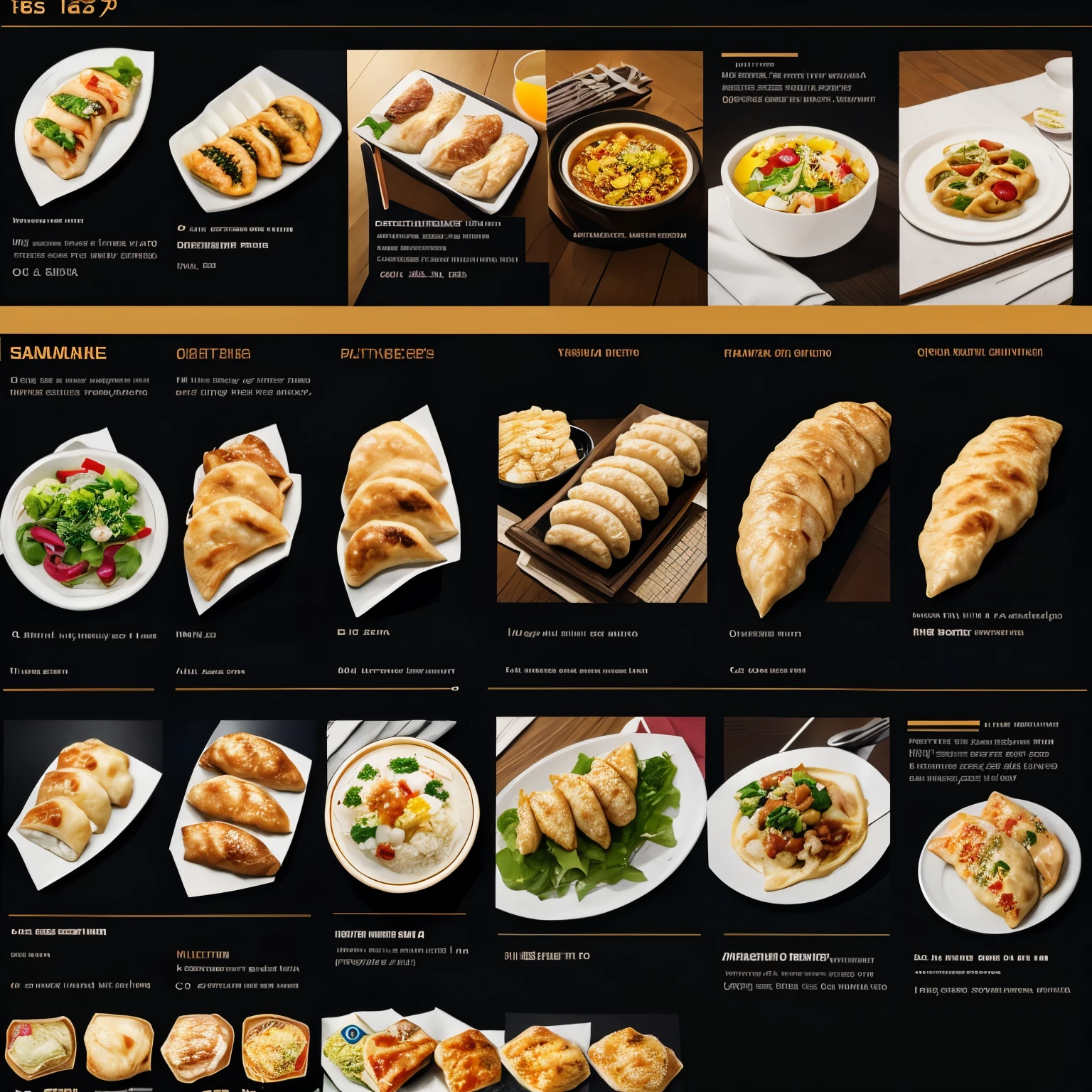 masterpiece, many types of gyoza, reference chart sheet