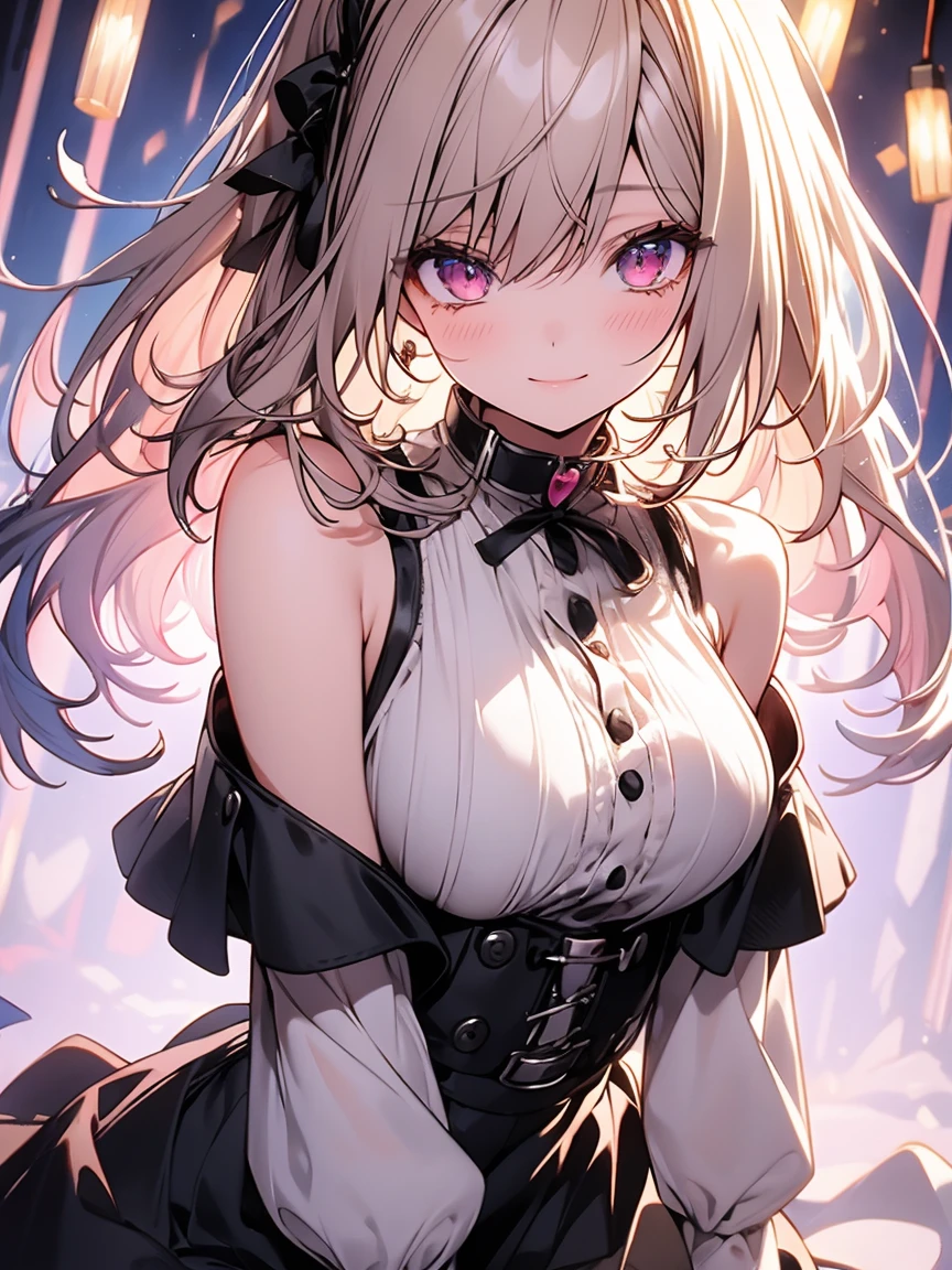 masterpiece, absurdres, best quality, ultra detailed, high Resolution, detailed illustration, extremely beautiful detailed face and eyes, bright colour, 1girl, (li), cute face, Delicate beautiful face, magenta eyes, cute eyes, sparkling eyes, big eyes, medium breasts, (perky breasts:1.1), (pointy breasts:1.1), medium hips, glamorous body, white skin, smile, BREAK, long bob cut, (blonde hair:0.8), messy hair, detailed hair, shiny hair, BREAK off shoulder sweater, long skirt, tiny ribbon, restaurant, shortcake, real world, natural lights, perfect lighting,