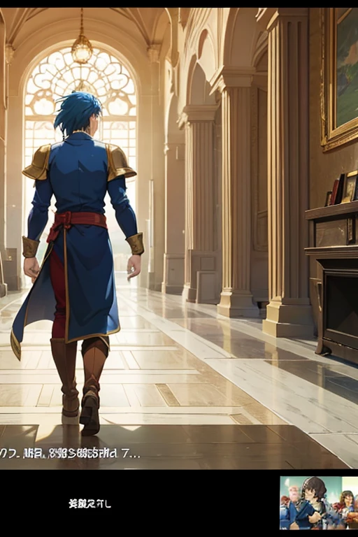 (a cartoon character standing in a large room with statues, a screenshot from an animated movie, a screenshot from an anime movie, a screenshot from an animated movie from 2012, in an animated movie, a still image from a TV anime, or from an anime, a screenshot from a Junrou's anime, a scene from an anime movie, the anime I recommend today is still, an anime scene, Fire Emblem: The Sacred Stones)