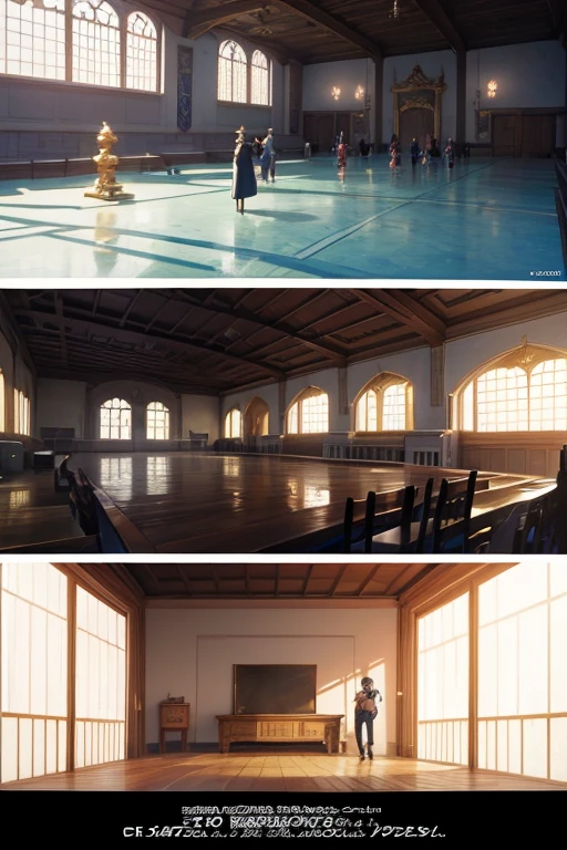 Characters stand in a large room with statues, screenshot from the anime film, anime movie screenshot, Screenshot of the 2012 animation, in the anime film, TV animation stills, Still from anime, Kuro anime screenshots, anime movie scene, Today’s recommended anime is still, anime scene, fire emblem three houses