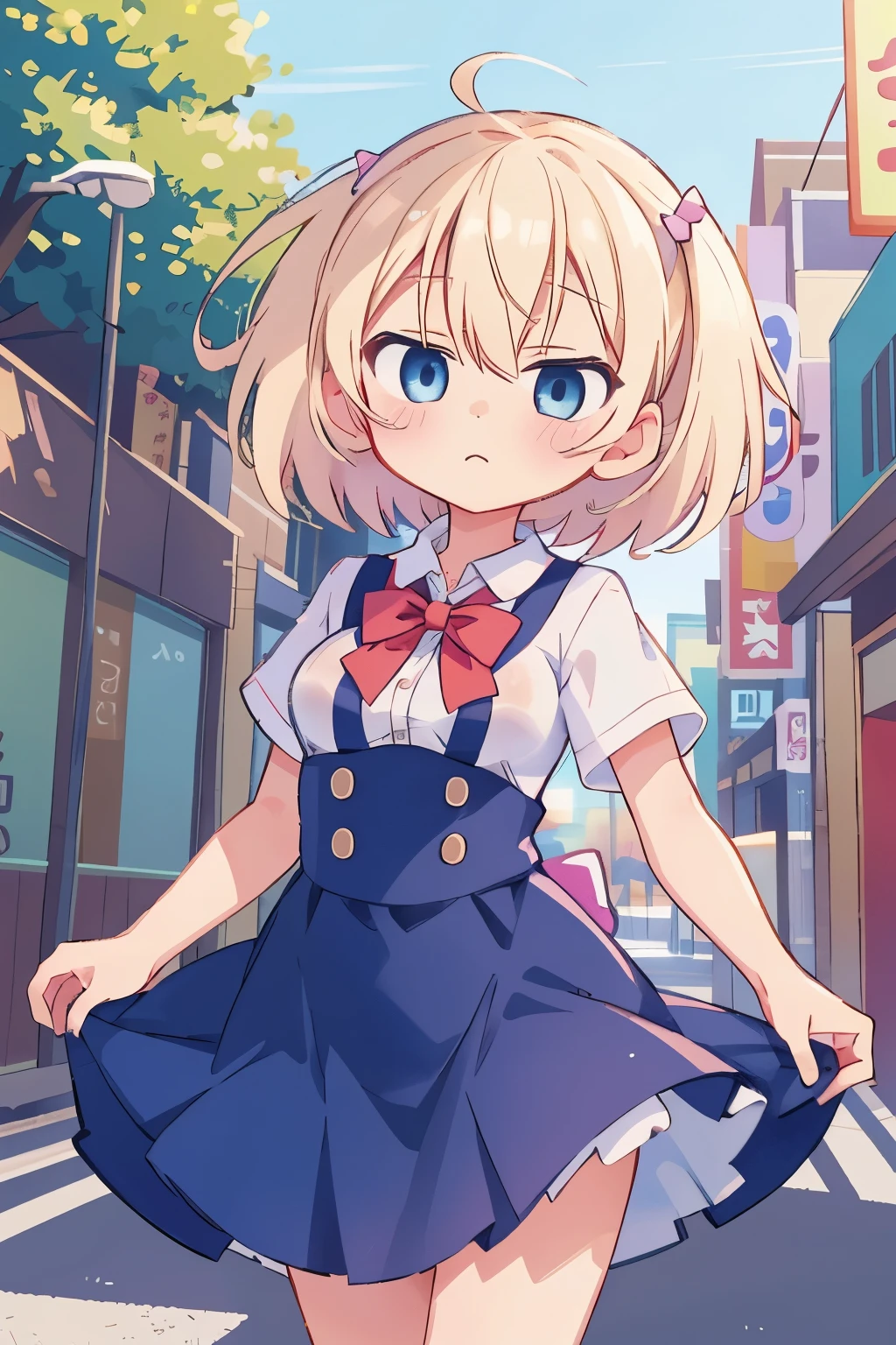 insanely detailed, absurdress, extra high resolution, Ultra-detailed, Best Quality,
1 girl, 独奏, yo, nice hands, perfect arms,
BREAK,
(wear a winter school uniform),
upset, closed mouth,
Walking,
45 angle, Cowboy shot, looking a viewer,
BREAK,
Slender, Kawaii, Perfect symmetrical face, ultra cute girl, ultra cute face, ultra detail eyes, ultra detail hair, ultra cute, Ultra Beautiful,
from Canon EOS, SIGMA Art Lens 35mm F1.4, ISO 200 shutter speed 2000,
BREAK,
To Harajuku, Shibuya, tokyo, Street, crowd,  landscape,
medium large breasts,
BREAK, (White) blonde hair, Medium Hair, messy  hair, blue eyes, Hair between the eyes