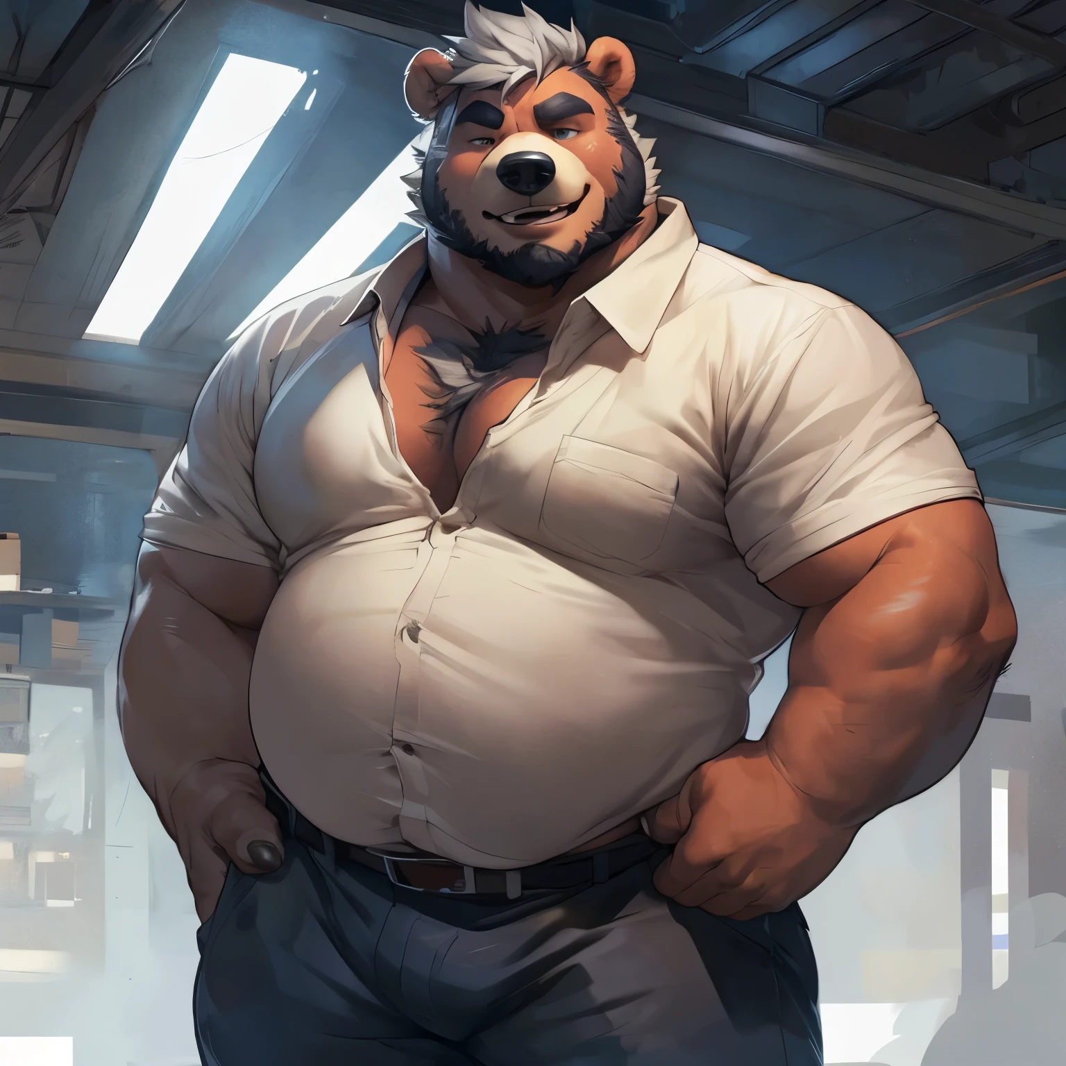 best anatomy, best quality, (by null-ghost,by darkgem,by pino daeni,by zoroj, by redrusker), (furry art, soft shading:1.1), bara, (furry glamrockfreddy,:1.1) bears, three males, (broad shoulders, narrow waist:1.05), 5 fingers, , ear ring, blue eyes, black nose, blue claws ,standing in a bedroom, masterpiece, Ultra highest quality, unreal engine, trending on ArtStation, Intricate, Ultra heavy High Detail, dramatic, realism, erection, thick cock, realistic, sitting, muscle, furry, day, looking_at_viewer, Ultra heavy detailed eyes, Ultra heavy detailed body, Ultra detailed heavy face, Ultra heavy detailed cock, Ultra heavy detailed balls, expressive, masculine, BDSM harness, blue_cock
