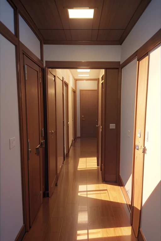 (Best quality at best,4K,8K,A high resolution,tmasterpiece:1.2),ultra - detailed,(actual,photoactual,photo-actual:1.37), There is a person standing in the corridor, I have a bunch of drawers in my hand, screengrab.Kuro anime character png, screengrab.anime movie png, TV animation stills, screengrab.png from anime in 2012, Madhouse Studio anime style, screengrab.pngs from anime movies, anime still image anime style, anime scene, screengrab.png from animated movie, atmospheric anime, anime opening scene