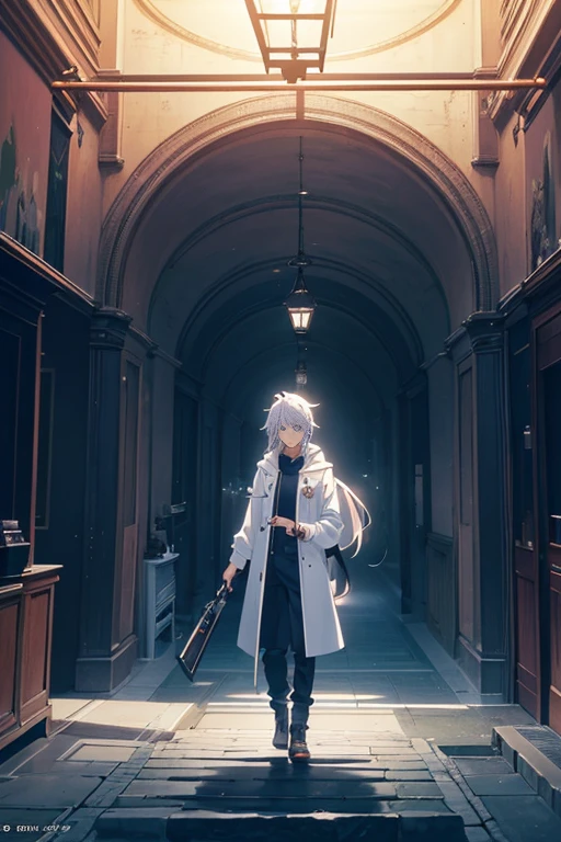 (Best quality at best,4K,8K,A high resolution,tmasterpiece:1.2),ultra - detailed,(actual,photoactual,photo-actual:1.37), There is a person standing in the corridor, I have a bunch of drawers in my hand, screengrab.Kuro anime character png, screengrab.anime movie png, TV animation stills, screengrab.png from anime in 2012, Madhouse Studio anime style, screengrab.pngs from anime movies, anime still image anime style, anime scene, screengrab.png from animated movie, atmospheric anime, anime opening scene