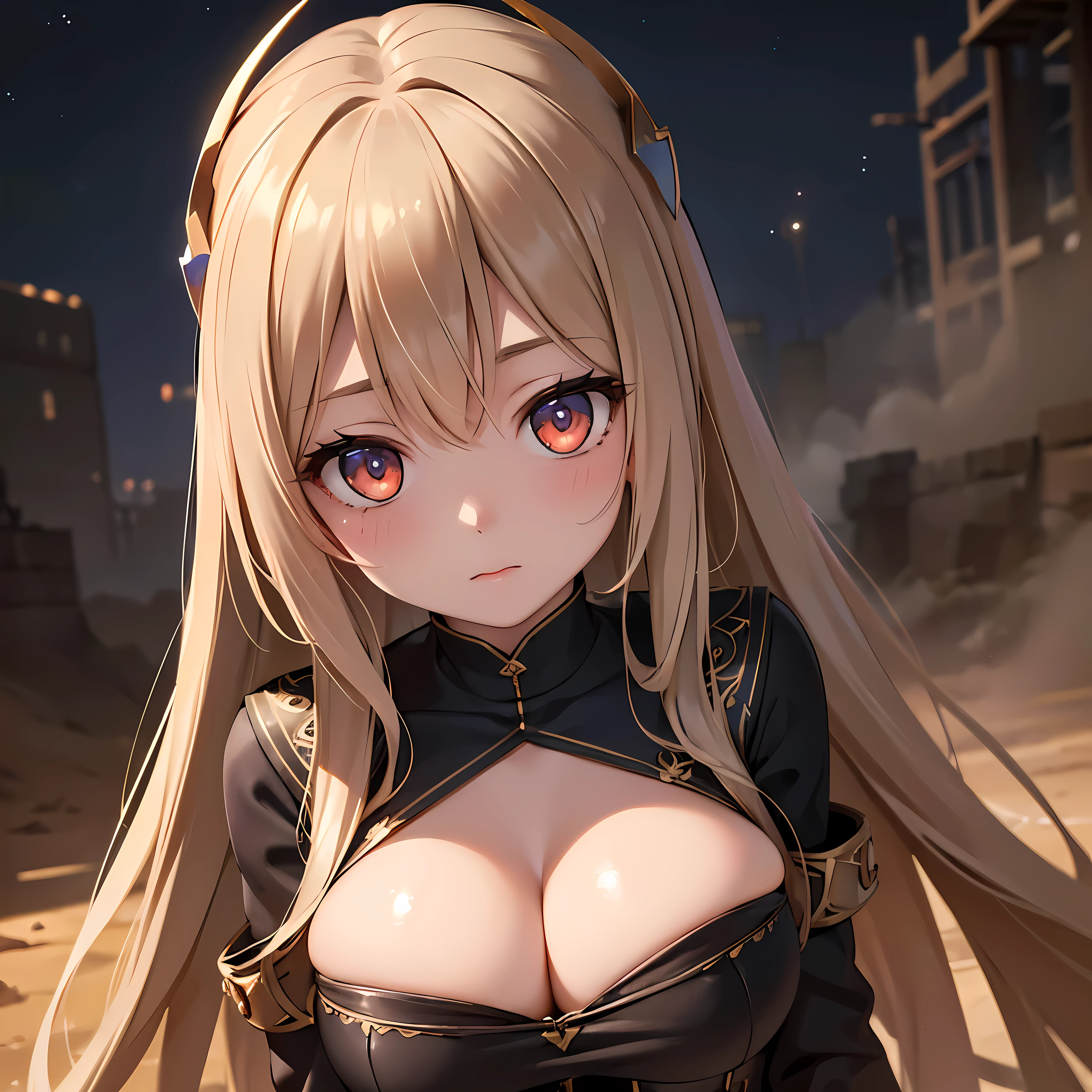 (masterpiece,best quality,ultra-detailed),1girl, large breast, glowing eyes,long hair,(((dust pretty girl))),beautiful and detailed face, detailed eyes,night,dust particles in the air,((dust theme)),((((dust theme)))),